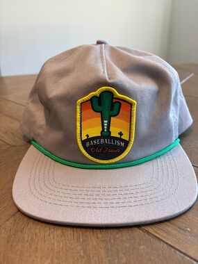 Baseballism Old Town Cactus Rope Hat Grey Snapback Adjustable Cap